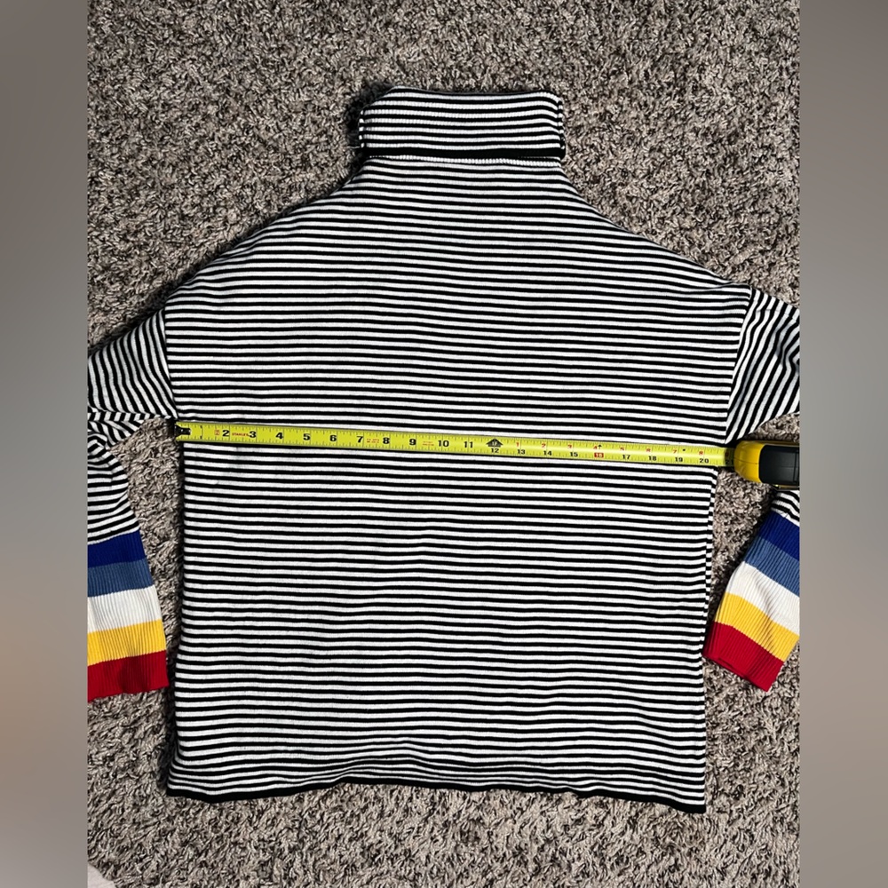 Source Unknown Striped Turtleneck Sweatshirt with… - image 5